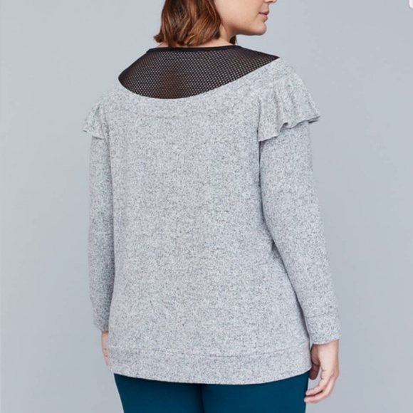 Lane Bryant 18/20 2x Hacci & Mesh Top - Picture 4 of 4